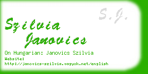 szilvia janovics business card